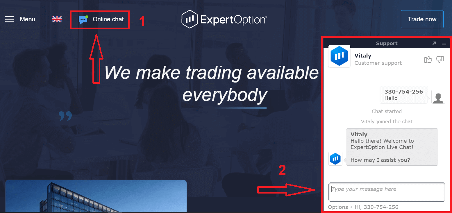 How to Contact ExpertOption Support