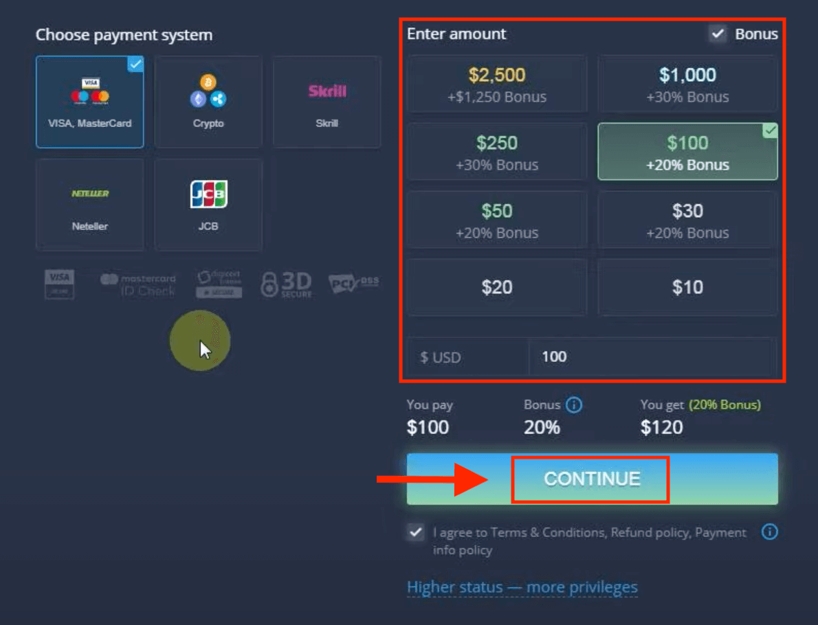 Deposit Money in ExpertOption via Bank Cards (Visa / Mastercard / JCB), E-payments (Skrill, Neteller) and Cryptocurrency in Philippines Deposit Money in ExpertOption via Bank Cards (Visa / Mastercard / JCB), E-payments (Skrill, Neteller) and Cryptocurrency in Philippines