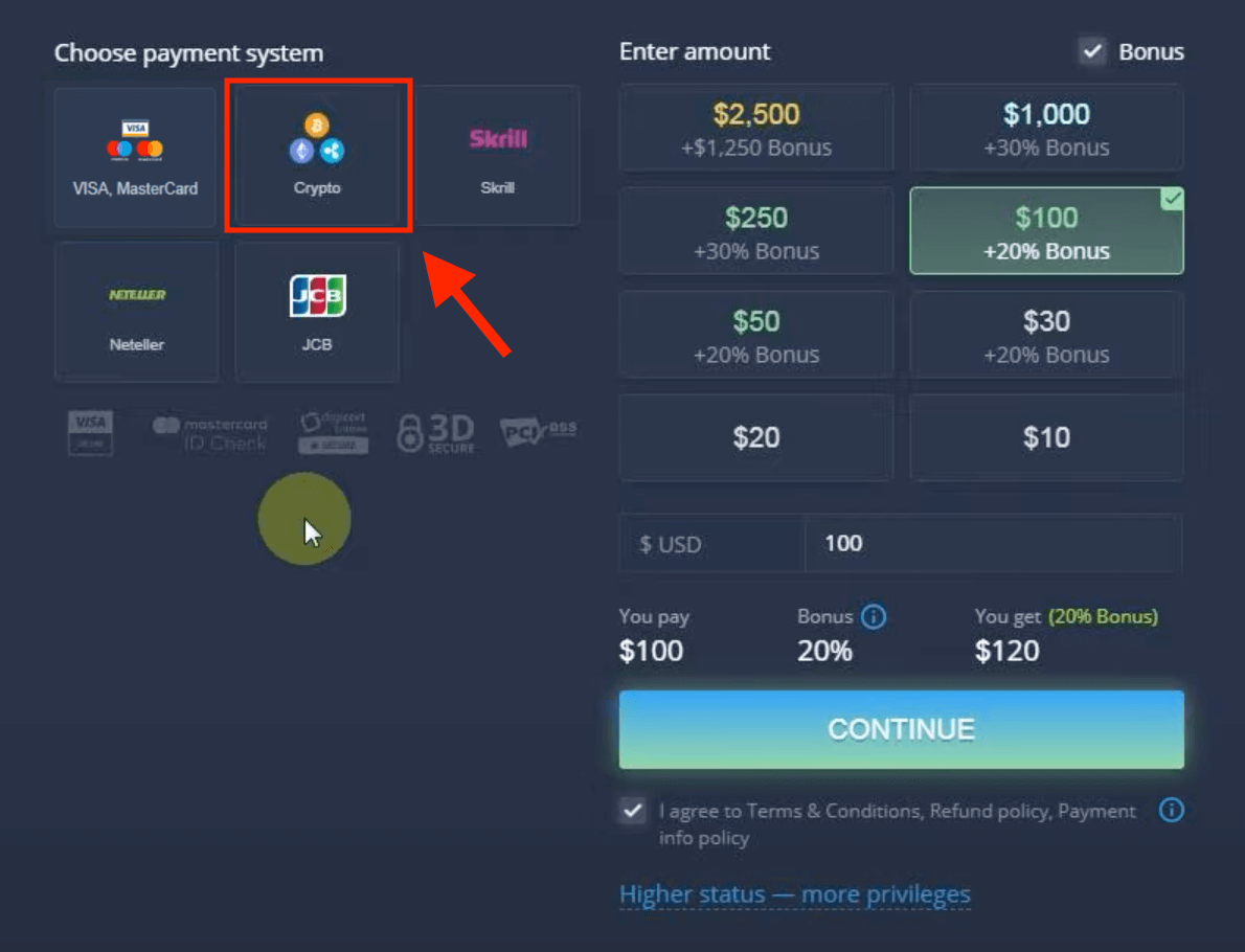 Deposit Money in ExpertOption via Bank Cards (Visa / Mastercard / JCB), E-payments (Skrill, Neteller) and Cryptocurrency in Philippines Deposit Money in ExpertOption via Bank Cards (Visa / Mastercard / JCB), E-payments (Skrill, Neteller) and Cryptocurrency in Philippines