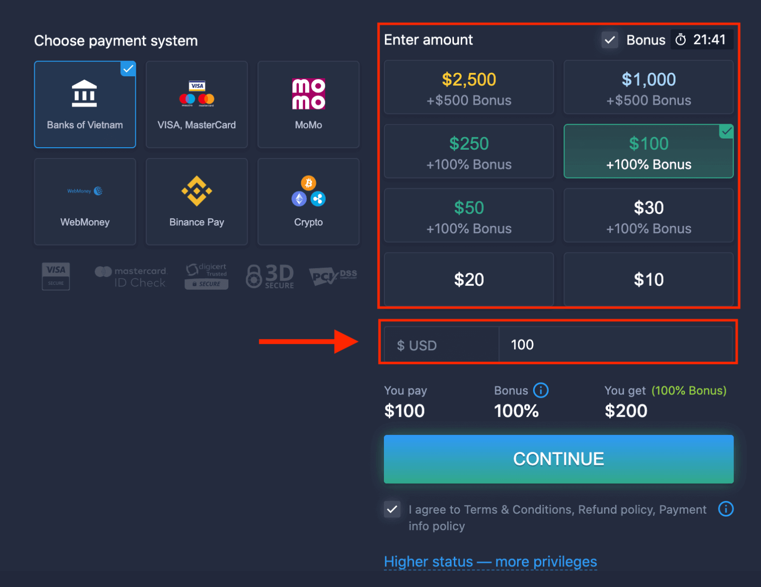 Comment déposer de l'argent sur ExpertOption Comment déposer de l'argent sur ExpertOption
