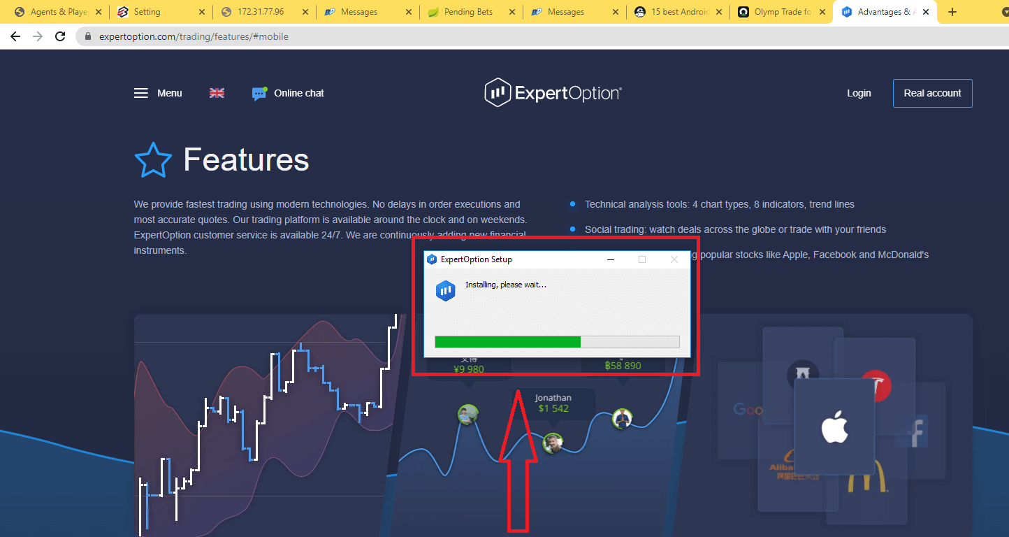 Как загрузить и установить приложение ExpertOption для ноутбука/ПК (Windows, macOS)
