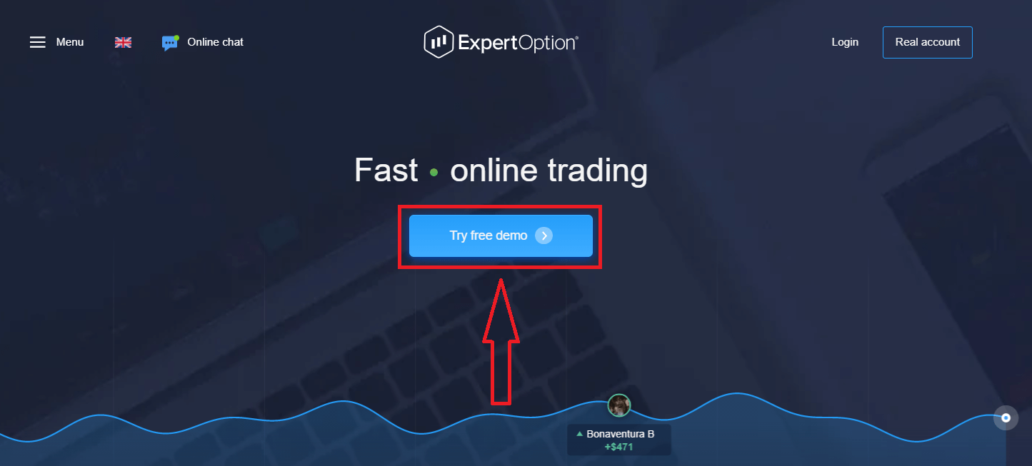 Comment ouvrir un compte de trading et s'inscrire sur ExpertOption