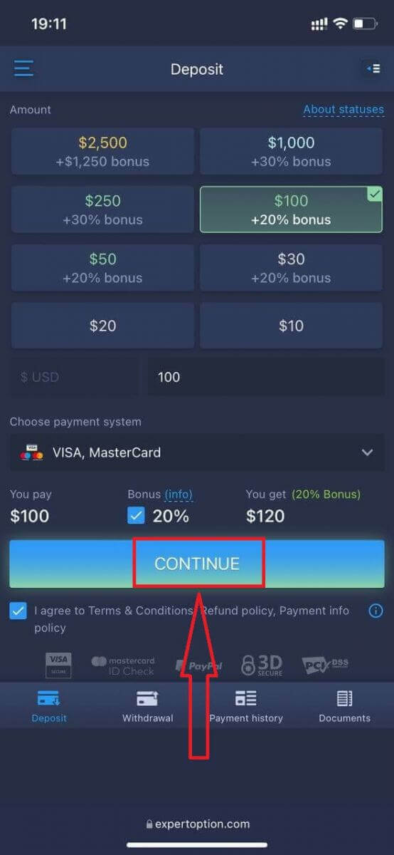 Cómo registrar una cuenta en ExpertOption