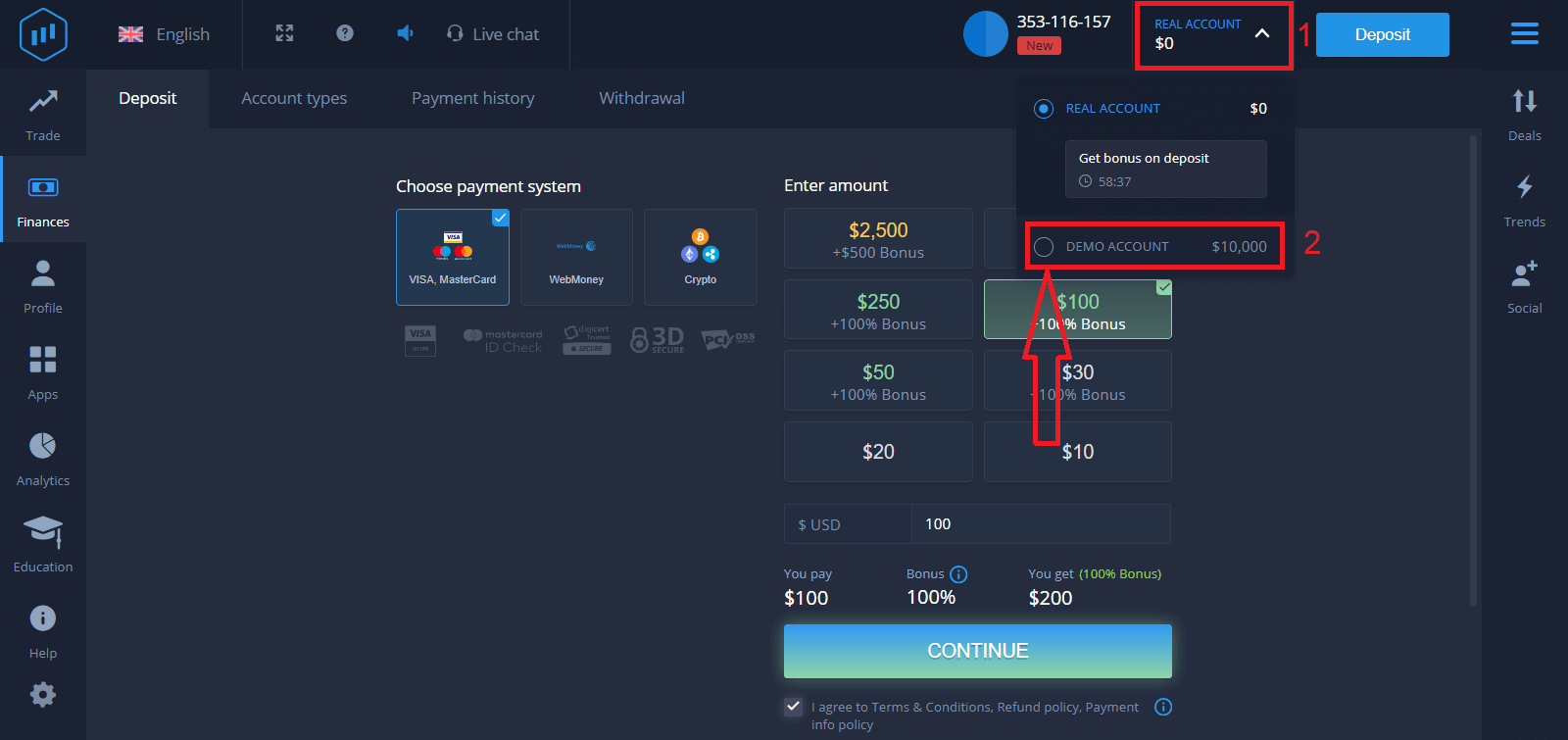 Cómo registrarse y verificar una cuenta en ExpertOption