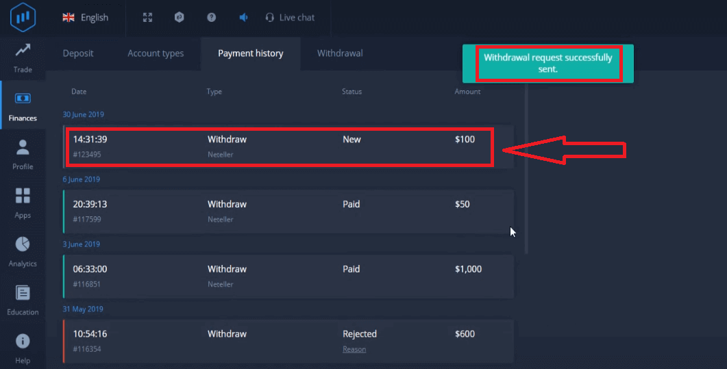 Bagaimana untuk Mengeluarkan dan membuat Wang Deposit di ExpertOption Bagaimana untuk Mengeluarkan dan membuat Wang Deposit di ExpertOption
