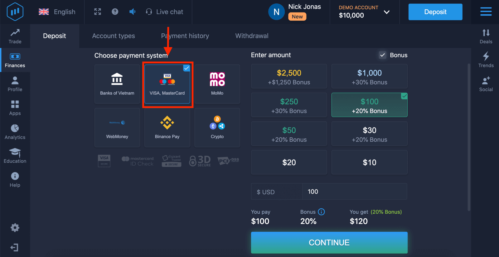 Bagaimana untuk Mengeluarkan dan membuat Wang Deposit di ExpertOption Bagaimana untuk Mengeluarkan dan membuat Wang Deposit di ExpertOption